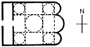 Cross in Square Floor Plan